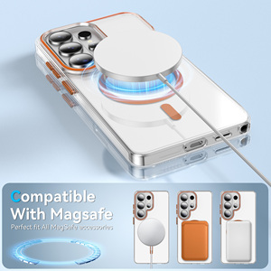 Nuova Custodia Magnetica Trasparente per Samsung S26 Ultra S26, <span class=keywords><strong>Cover</strong></span> per Telefono in PC Trasparente per iPhone e Galaxy S25 S26 + - Product Image 3