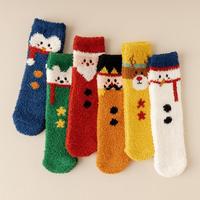 Großhandel Maßgeschneiderte Muster Flauschige Damensocken Umweltfreundliche Warme Thermische Flauschige Weihnachtssocken für Täglichen Innenbereich Geschenk Winter