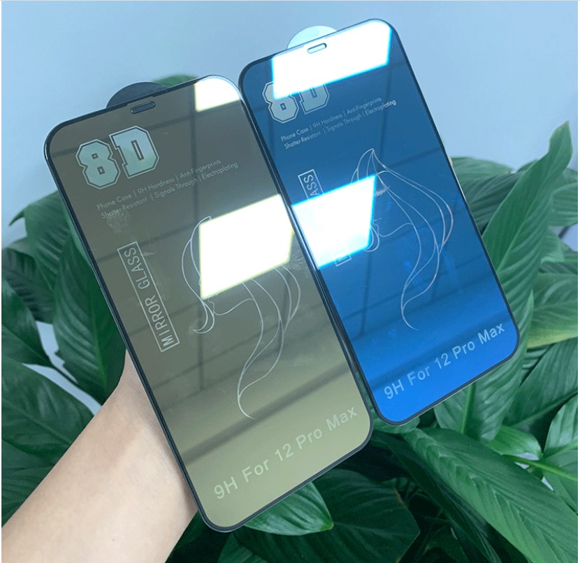ricoo工厂8d镜面屏幕保护玻璃适用于iphone 13 12 11 pro x xr xs max