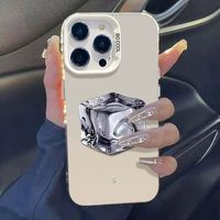 Coques de téléphone portable antichoc et anti-chute à motif glace pour iPhone 17 Air 16 15 Plus Pro Max 14 13 12 11 X – Protection arrière