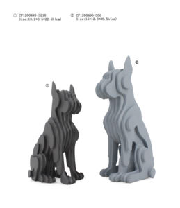 Nouvelle tendance grossiste polyrésine <span class=keywords><strong>Origami</strong></span> finition chien Statue Animal pour décor de table - Product Image 1