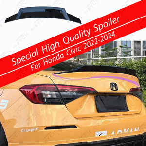 JDM Primer إكسسوارات حذاء شفاه للسيارة جناح خلفي ناشر جناح لسيفيك - Product Image 1