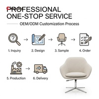 Fauteuil de bureau ergonomique pivotant à 4 étoiles avec dossier et assise rembourrés, idéal pour la réception, le commerce, le loisir et le design moderne.