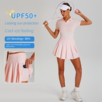 Aoyema Tennis Wear Pickleball Skirtbasic Uniform Jerseys Slim Fitness Golf Athletic Polo Top Jupes Ensemble Avec Shorts