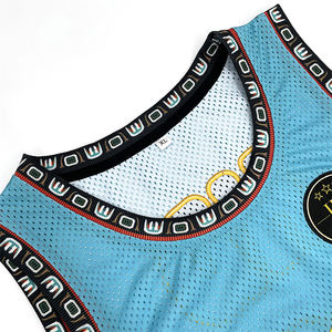 Moda malla baloncesto Jersey Retro parche bordado baloncesto Top - Product Image 4