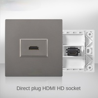 Panel Multimedia HD 4K Integrado con 2 Tomas de Corriente de 3A, Estilo Vertical, 86mm