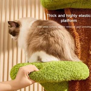 Casa de Madera Estable para Mascotas Skytree con Juguete Oscilante para Gatos y Columna de Enredadera para Escalar, Dormir y Descansar, Previene que los Gatos Arañen - Product Image 3