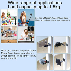 อะแดปเตอร์ขาตั้งโทรศัพท์มือถือแบบแม่เหล็กอะลูมิเนียม N52 รุ่นใหม่สำหรับ <span class=keywords><strong>Amazon</strong></span> ปี 2025 พร้อมรูสกรู 14 รู รองรับ Cold Shoe และติดตั้งบนแผงหน้าปัด - Product Image 5