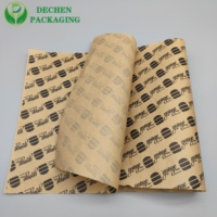 35g Fettabweisendes Lebensmittelpapier mit individuellem Logo für Burger, Sandwiches und Feinkost – Verpackungspapier