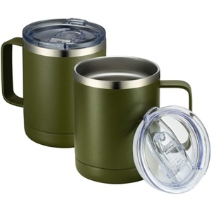 Multicolor Custom <b>Double</b> <b>Walled</b> 350ml Eco-Friendly Stainless Steel Vacuum Tumbler Beer Mug Handle Minimalist Design Gift Office - Product Image 1