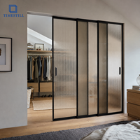 Porte coulissante télescopique triple en aluminium OPK 3+0, porte de séparation intérieure à fermeture douce pour cuisine, balcon, villa