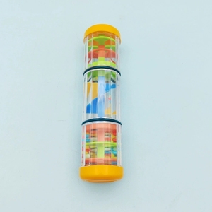 En gros, Instrument de percussion Orff Rainmaker en plastique transparent à 3 sections, avec tube à billes visibles - Product Image 5