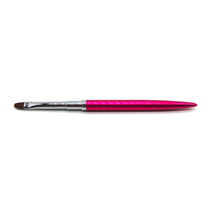 Pinceau à ongles en métal rouge rose 100% Kolinsky, logo personnalisé, pinceau acrylique pour extension d'ongles en salon - Product Image 1