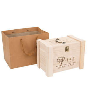 Caja de Almacenamiento de Té Privada de Madera de Paulownia, Rectangular, con Cerradura, para Regalos y Artesanías, Grosor Personalizable - Product Image 4