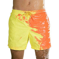 Amazon Venda Quente Quick Dry Correndo Gym tamanho grande temperatura mudando a cor do Verão nadar Surf Board Shorts Mens
