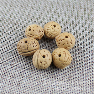 Cuentas de madera de melocotón de montaña de Shaanxi, redondas con agujero para hacer pulseras, materiales de joyería DIY - Product Image 4