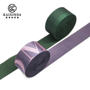 Bande élastique en polyester de haute qualité avec logo imprimé personnalisé pour la décoration de vêtements, ceinture - Product Image 4