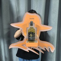 Support à vin lumineux LED en forme d'As de Pique, bar à chapeaux arc-en-ciel pour fêtes et bars KTV