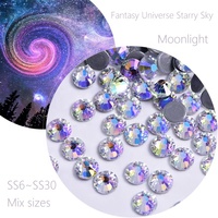 Blinginbox 2028 Hotfix Strass Moonlight Flatback Cristaux Fer sur Strass Paillettes Transfert pour Vêtements Applique