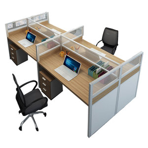 Escritorio caliente de 6 plazas moderno, estación de trabajo de oficina, mesa de personal, escritorio de oficina - Product Image 6