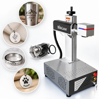Machine de marquage laser à fibre portable de bureau 20W 30W pour le codage de plaques signalétiques en métal et acier inoxydable, graveur laser