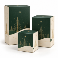 Boîte en papier pliable personnalisée avec logo, emballage en carton pour cadeaux, produits de vente au détail et collection de Noël