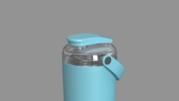 Bouteille Isotherme Sous Vide avec Compartiment à Protéines – Acier Inoxydable 24 oz Couvercle Tritan Poignée pour Camping Fitness (Vente en Gros)