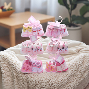 Vente en gros de chaussettes pour bébés de 0 à 3 <span class=keywords><strong>mois</strong></span>, chaussettes en coton pour filles et garçons, ensembles de chaussettes pour nouveau-nés - Product Image 1