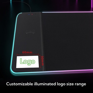 OEM Smooth Surface Waterproof Keyboard Pad RGB Gaming Mousepad Wireless Charging Desk Mat Gaming <b>Mouse</b> Pad with Phone Charger - Product Image 5