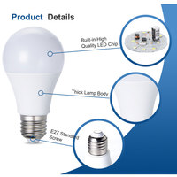Ampoule LED d'usine 5W 7W 9W 12W 15W 18W 24W, Bombillo LED, Pièces de rechange LED SKD, Matières premières en gros, Ampoule LED E27 B22