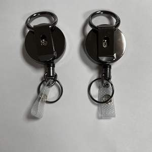 Rigid Heavy Duty <b>Cable</b> Retractable Metal <b>Waterproof</b> Id Holder Badge Reel With Belt Clip Key Ring - Product Image 5