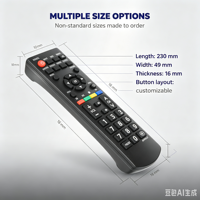 Control Remoto Universal para TV KEYUAN TY-39B, Código Fijo, Anti-Golpes, con Batería AAA, 4 Botones, Alcance de 20m