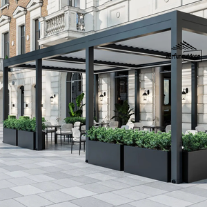 Gazebo <span class=keywords><strong>de</strong></span> aluminio Terraza exterior Techo Louvre Pérgola impermeable para la venta Pérgola <span class=keywords><strong>de</strong></span> aluminio Turquía - Product Image 5