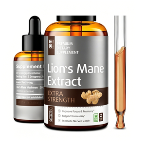Extrait de Crinière de Lion Bio en Gouttes Marque Blanche – Complément de Champignon Crinière de Lion pour la Santé, le Système Immunitaire, la Détoxification et la Purification - Product Image 1