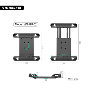 VINmounts Industrial <b>Tablet</b> <b>Holder</b> Adjustable Reinforced Nylon Black iPad Compatible 10''-11'' Model VIN-PBJ-02 - Product Image 4