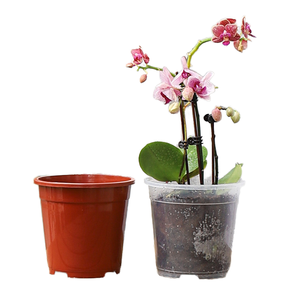 Pot bibit transparan Diameter besar, Pot kontrol akar bernapas dipertebal untuk taman <span class=keywords><strong>Phalaenopsis</strong></span>, khusus untuk taman - Product Image 1