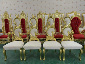 Budget-Friendly Large Antique Lion <strong>White</strong> Throne Chairs for Weddings Dining Outdoor <strong>Halls</strong> Events Solid Stainless Steel Elegant - Product Image 4