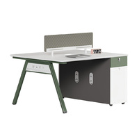 Bürozellen-Arbeitsplatz, Computer-Schreibtisch, Moderner Holz-Mitarbeiter-Sitzplatz mit Trennwand, Luxuriöses Weißes Tisch-Möbelset im Großhandel