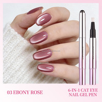 Ensemble de stylos à gel magnétique multicolores pour ongles effet œil de chat, gel UV à retirer par trempage, pour salon et usage domestique