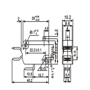 Interrupteur à bouton-poussoir SPDT 125V/250V 16A à action rapide, connecteur <span class=keywords><strong>micro</strong></span>-interrupteur noir utile pour <span class=keywords><strong>porte</strong></span> de four à <span class=keywords><strong>micro</strong></span>-ondes - Product Image 5