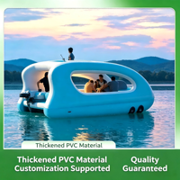 Bateau Yacht Gonflable Électrique Solaire Catamaran Maison Flottante Ponton de Fête Plateforme Flottante PVC Drop Stitch Loisirs
