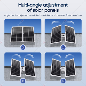 22 Wát năng lượng mặt trời năng lượng 4MP siêu HD Sectec CCTV Camera ngoài trời an ninh 4 gam Sim Thẻ CCTV hệ thống sản phẩm không thấm nước năng lượng mặt trời máy ảnh - Product Image 5