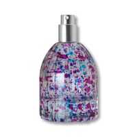 Flacon de parfum avec logo personnalisé 50cl Flacon vaporisateur en verre ambré violet Flacon de parfum en forme de cœur