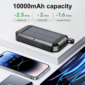 X-dragon — chargeur de batterie solaire étanche, 10000mah, batterie de voyage, avec double USB ABS, pour tous les téléphones - Product Image 5