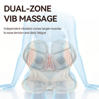 Coussin de massage vibrant intelligent électrique pour le soutien lombaire et la correction de la posture, avec thérapie par lumière rouge intégrale, fonction musicale et USB