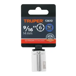 Boîte de 6 douilles à 6 points de 9/16 po, entraînement 3/8 po, TRUPER - Product Image 4
