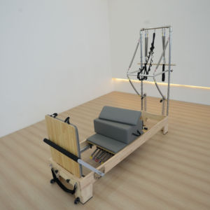 Заводская цена, винтажная индивидуальная кровать из дубового дерева, Пилатес, реформатор с полубашней - Product Image 1