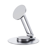 Support magnétique pour téléphone, rotation à 360 degrés, aluminium pliable, support de bureau MagSafe pour téléphone portable