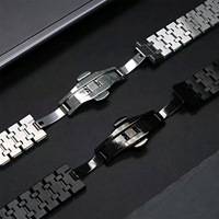 Kompatibel mit Galaxy Watch 8/9 Massives Edelstahl-Schnellverschluss-Armband mit Schmetterlingsverschluss für Royal Oak AP Modell