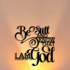 Decoração de Parede em Metal Personalizada com Versículo Bíblico Cristão: 'Acalme-se e saiba que Eu sou Deus' Salmo 46:10 - Arte para Decoração de Casa, Escritório e Igreja - Product Image 6